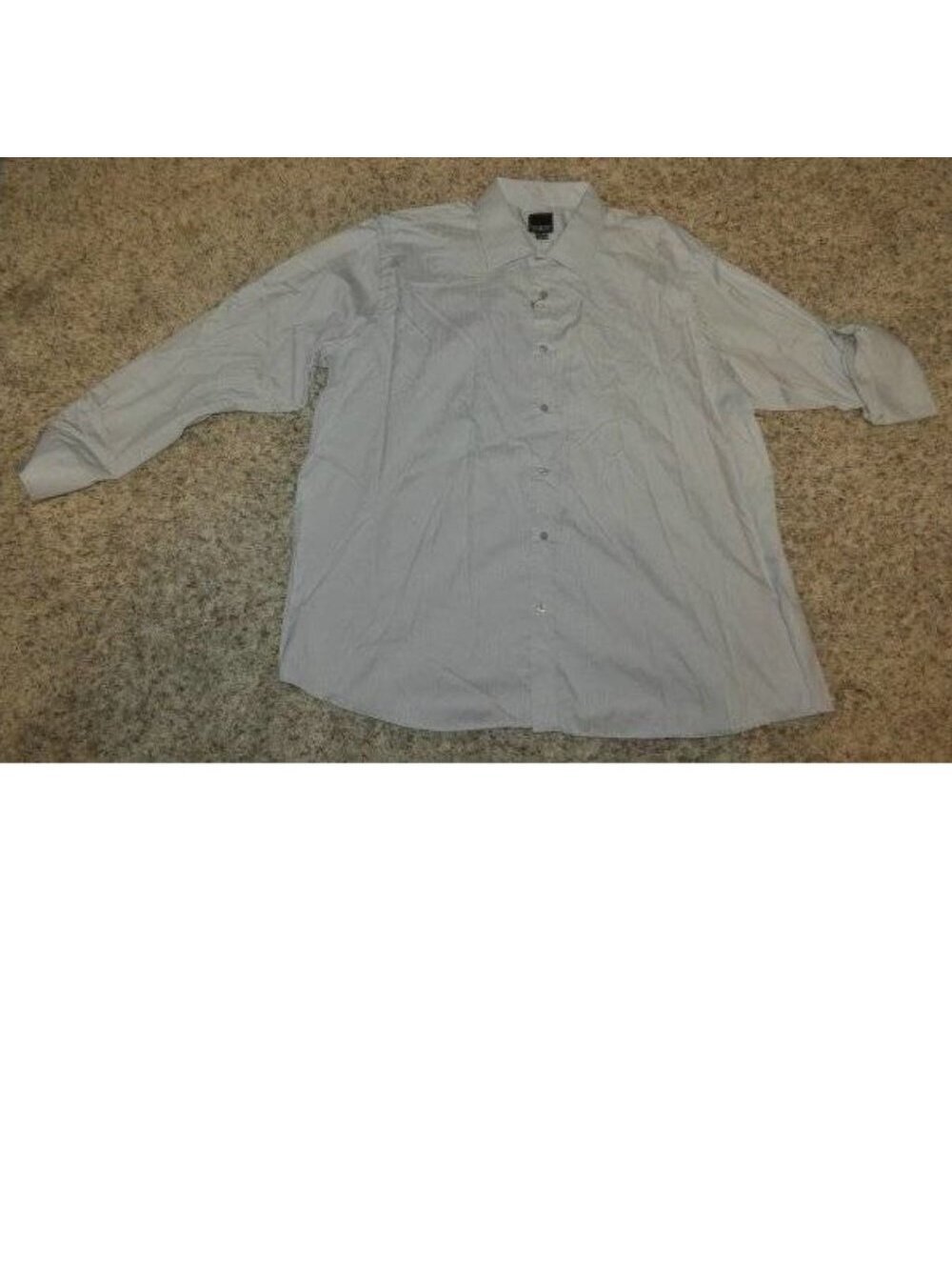 Mens Sport Shirt Sahara Club Gray Striped 4XL Convertible Long Sleeve Button Up